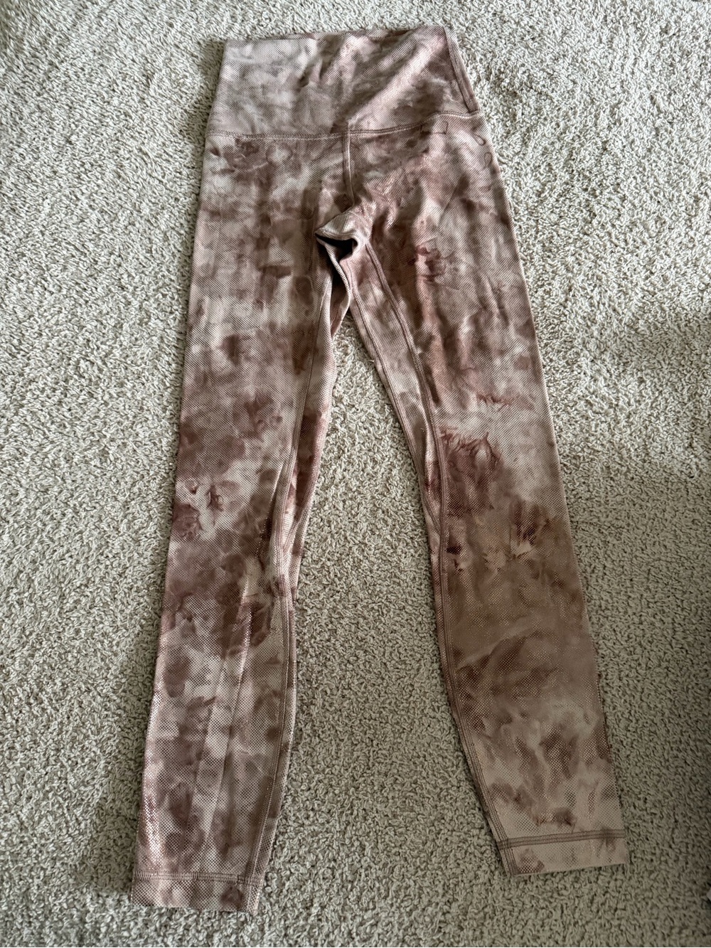 Lululemon Align HR Pant 25" Shine Diamond Dye Misty Shell Cacao Foil Size 2